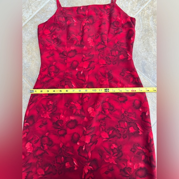 Vintage 90s Reitman’s Red Floral Mini Dress Coquette Soft Girl Summer Festival M - Picture 8 of 10